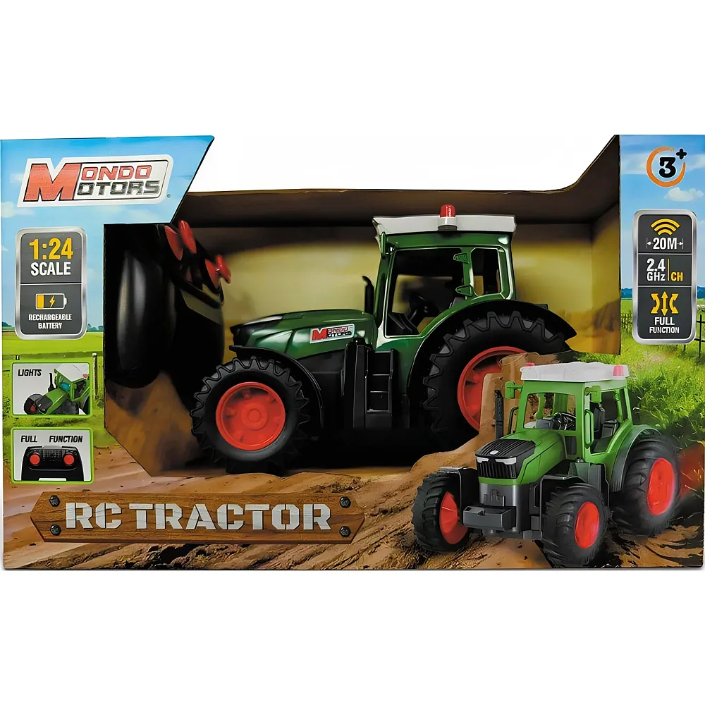 Mondo 1:24 RC Traktor Farm 2.4GHz inkl. 1x Akku und exkl. 2x AA Batterien