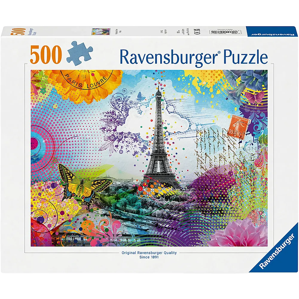 Ravensburger Puzzle Postkarte aus Paris 500Teile