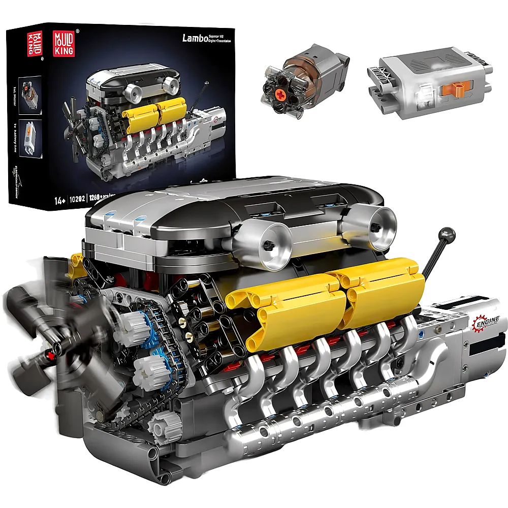Mould King Engines V12 Motorbausatz Lambo 10202 | Klemmbausteine Fahrzeuge