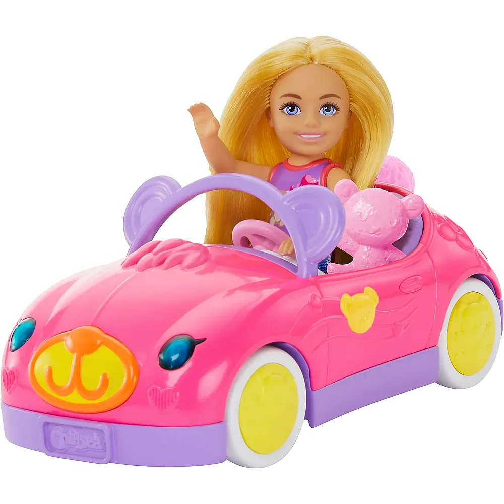 Barbie Chelsea Puppe und Spielzeugauto-Set mit Cabrio im B�ren-Design