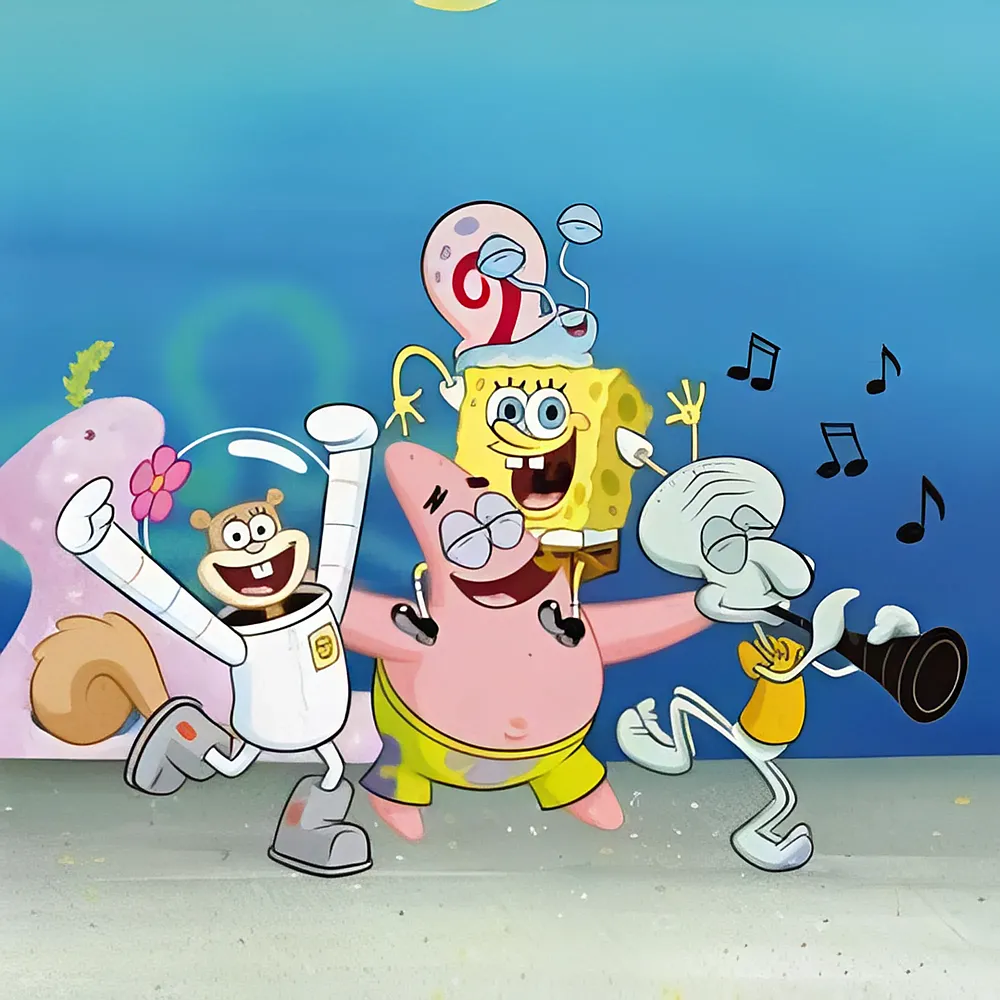 BeenSmile SpongeBob Papierservietten - 20 Teile | Tischdeko