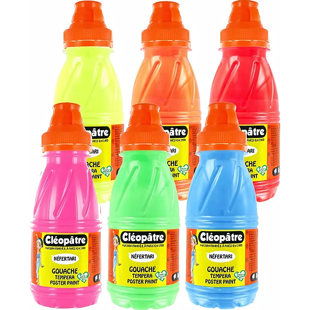 Cleopatre Nfertari � Gouache-tempera, 6 Neon-farbtnen, JE 250ml : NE