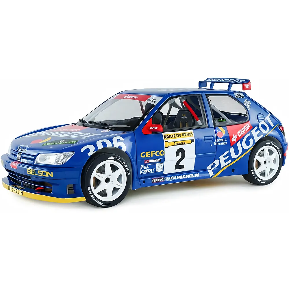 Solido 1:18 Peugeot 306 Maxi 2 Rally De Avil�s 1997 Blau