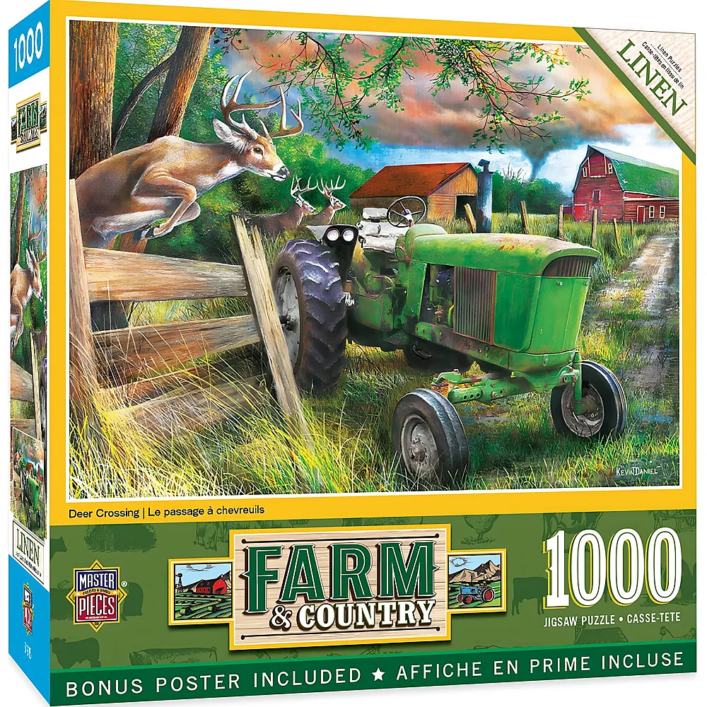 Master Pieces Puzzle Farm & Country Deer Crossing 1000Teile
