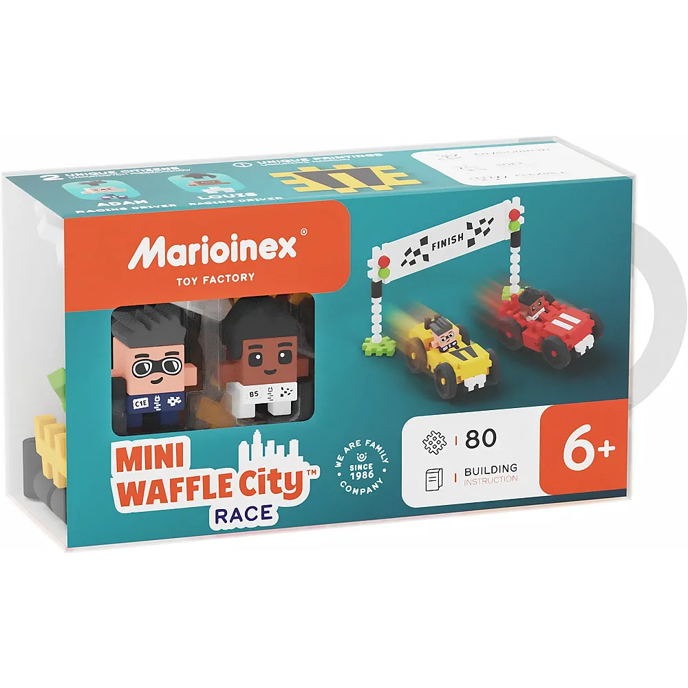 Marioinex Mini Waffle City Rennen f�r 2 Rennautos - 80 Teile