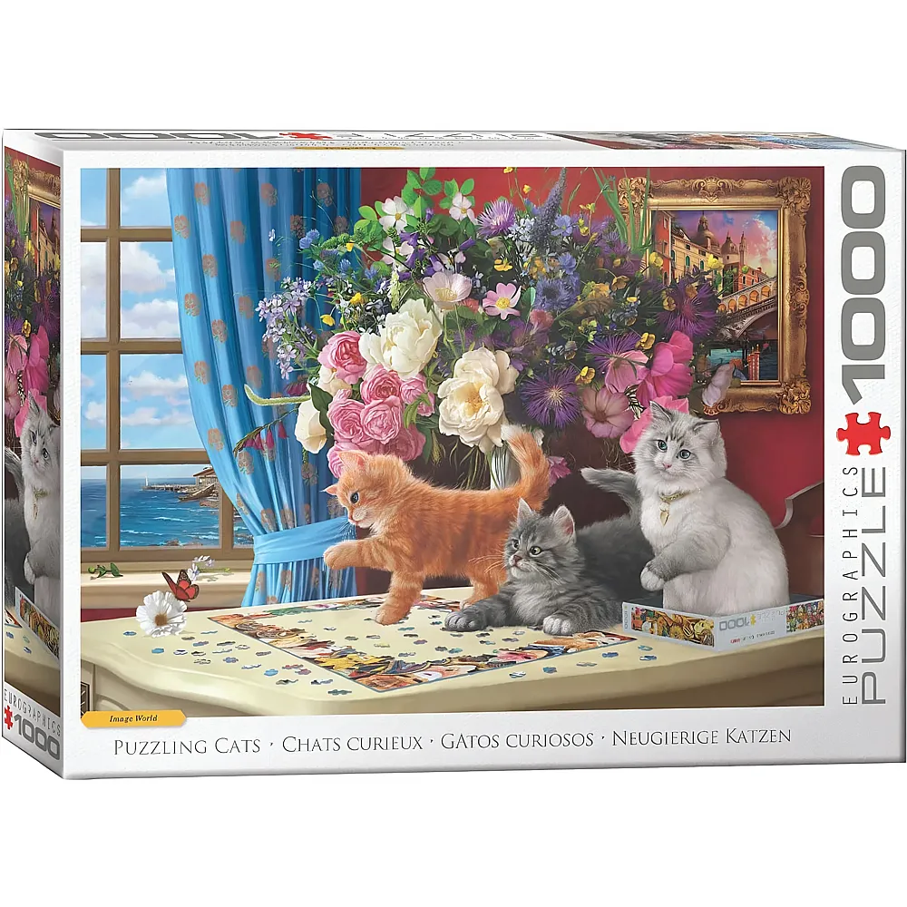 Eurographics Puzzle Puzzelnde Katzen - 1000 Teile