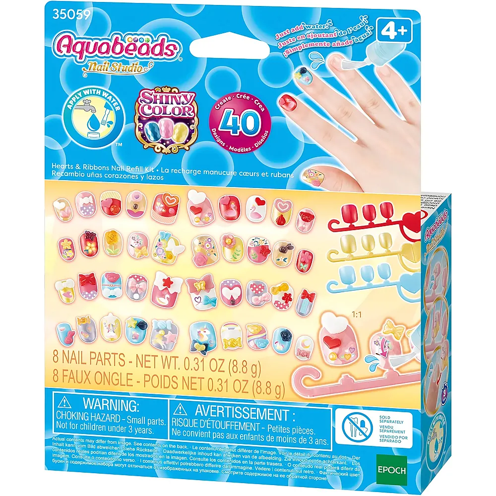 Aquabeads Nagelstudio Nachf�llset Herzen und B�nder
