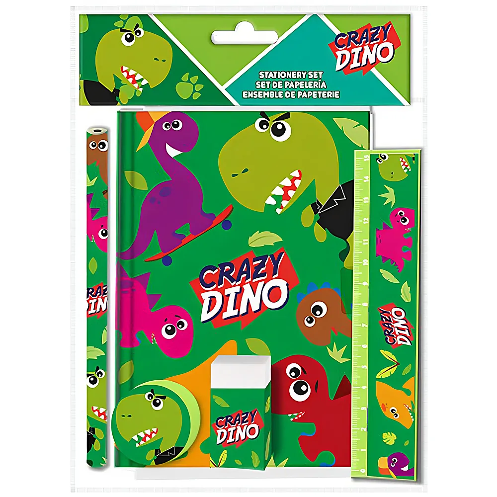 Kids Licensing Crazy Dino Schreibset | Schule & Kindergarten