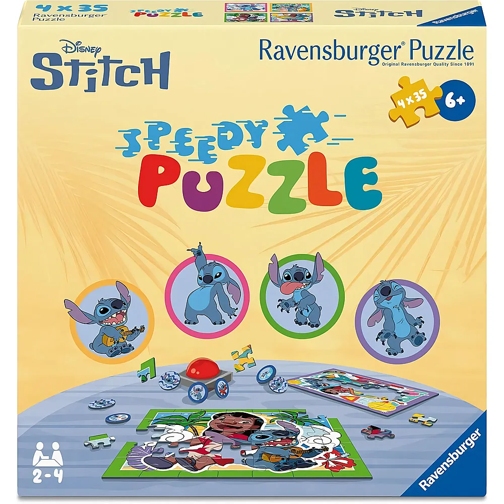 Ravensburger Spiele Lilo & Stitch 4in1 Speedy Puzzle Stitch 35Teile