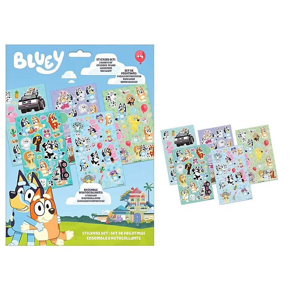 Kids Licensing Bluey Sticker-Set - Tattoos & Stickers