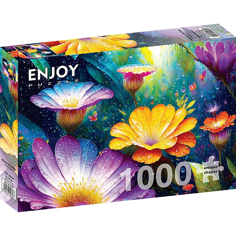 Enjoy Puzzle Blumen im Regen - 1000 Teile