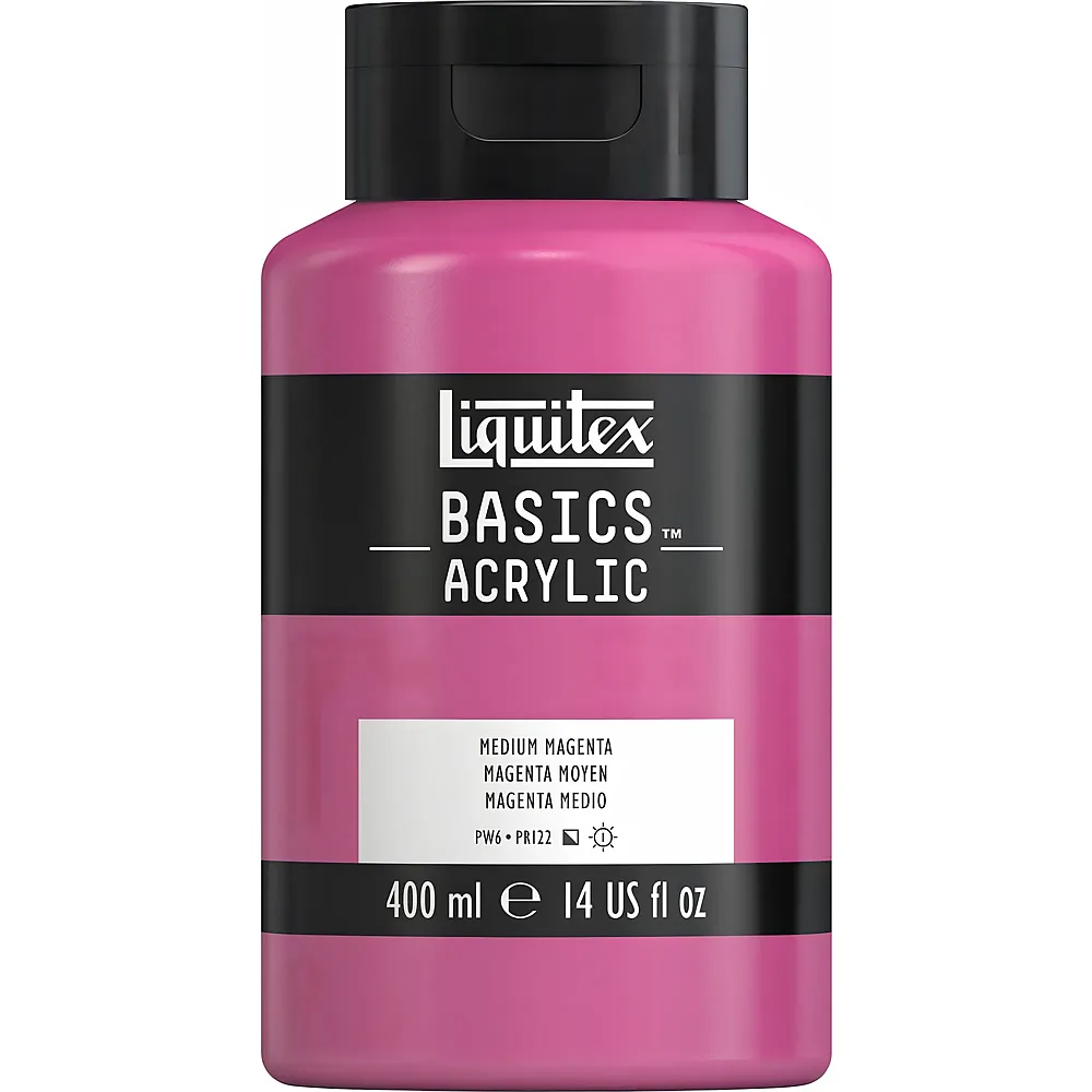 Liquitex Lqx Basics Acrylfarbe 400ml Flasche Mittelmagenta