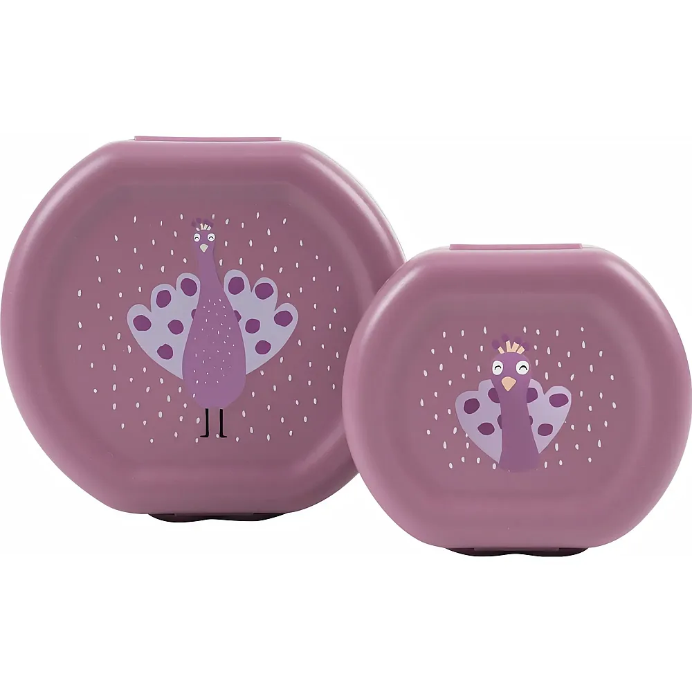 Trixie Snackbox mit Klickverschluss 2er Set Pfau