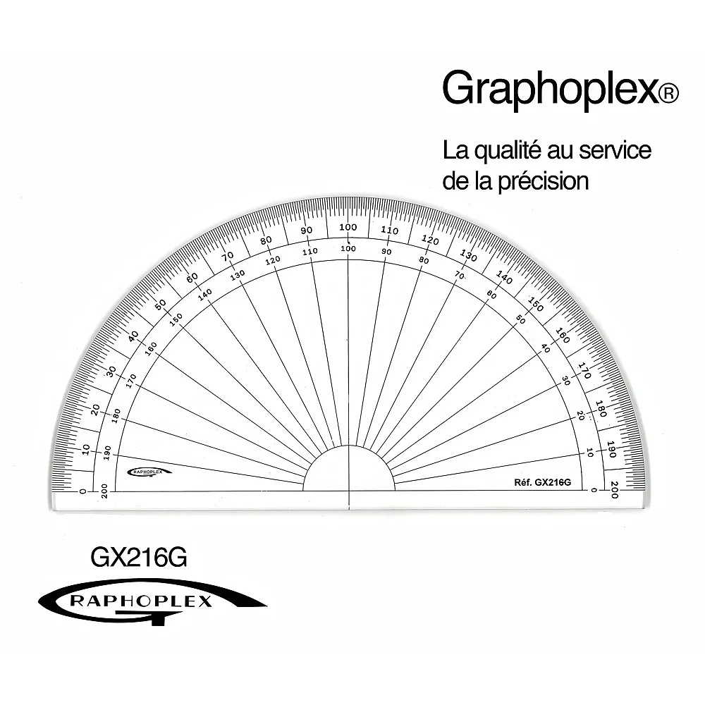 OZ International Rapporteur 1/2 Cercle Grades Dia 16cm - Suche