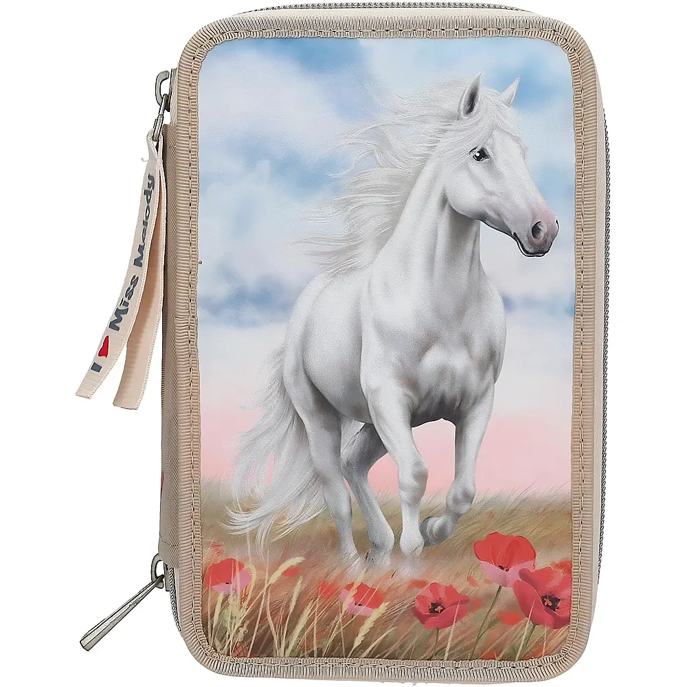 Depesche Miss Melody 3 Fach Federtasche Poppy Sand