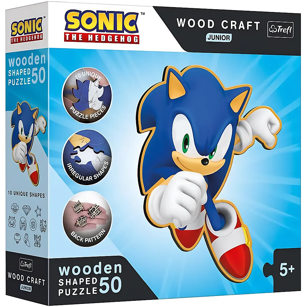 Trefl Puzzle Wood Craft Sonic - 50 Teile