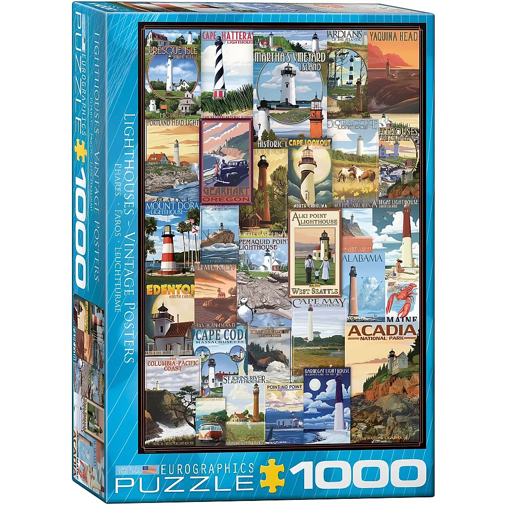 Eurographics Puzzle Leuchtt�rme - 1000 Teile | Puzzle 1000 Teile