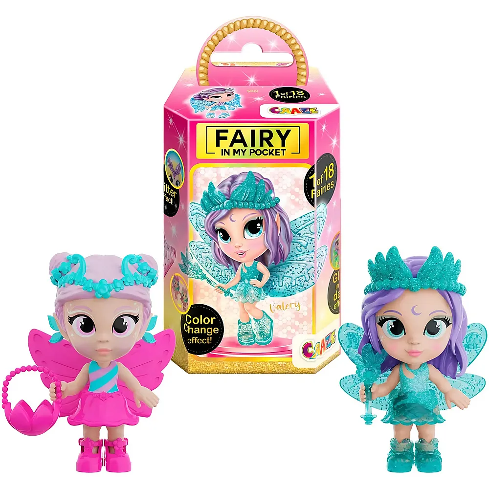 meinspielzeug - CRAZE Fairy In My Pocket  2er Set Feen Puppen mit Fl�gel, 2X Feen Figuren zum Sammeln mit Spezialeffekten, Zahnfee