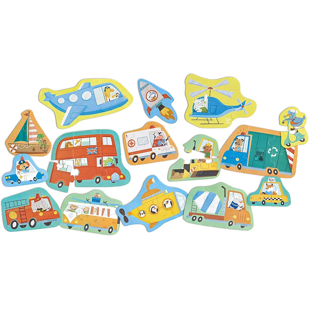 Hape Fahrzeug-Puzzle 60Teile