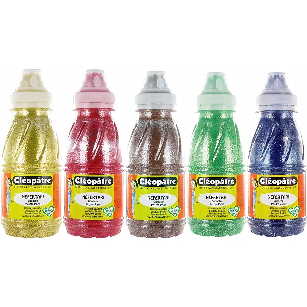 Cleopatre Nfertari Glitter Paint � 5 Farbtnen, JE 250ml�: Honig, Rot