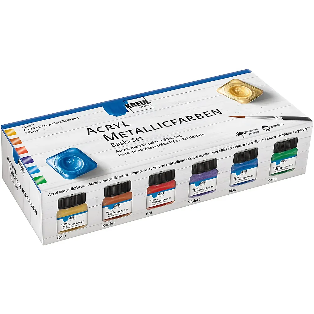 Kreul Acrylfarbe Metallic Set Basis