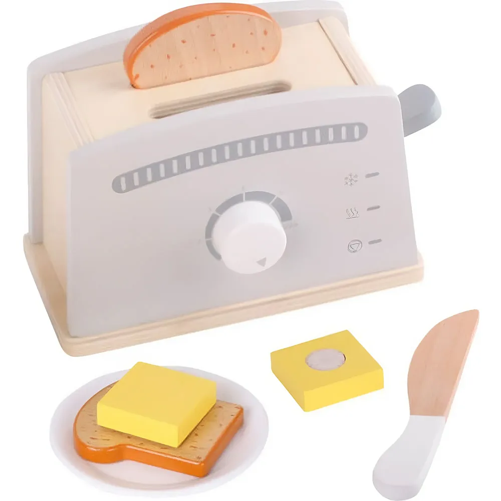 Beeboo Holz Toaster mit Zubehr 8Teile