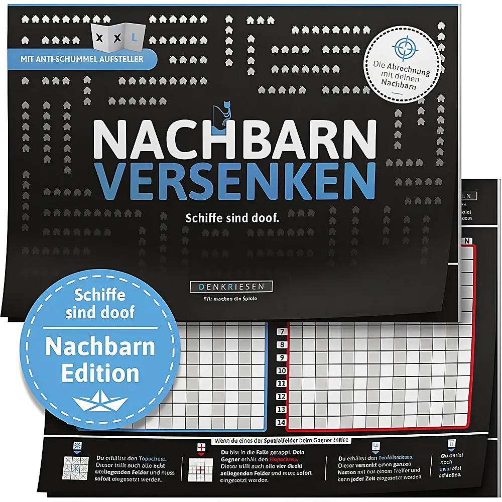 Denkriesen Schiffe sind doof Nachbarn versenken