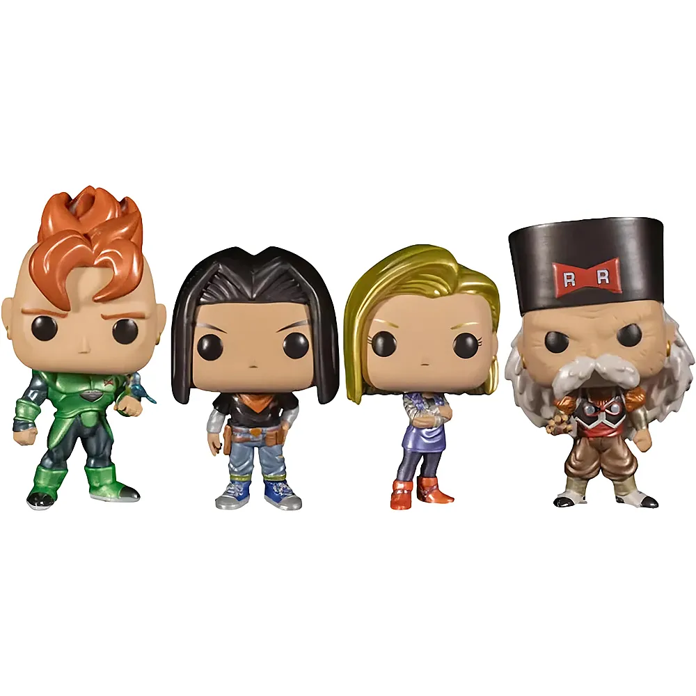 Funko Pop Animation Dragonball Dr. Gero, Android 16, Android 17 und Android 18