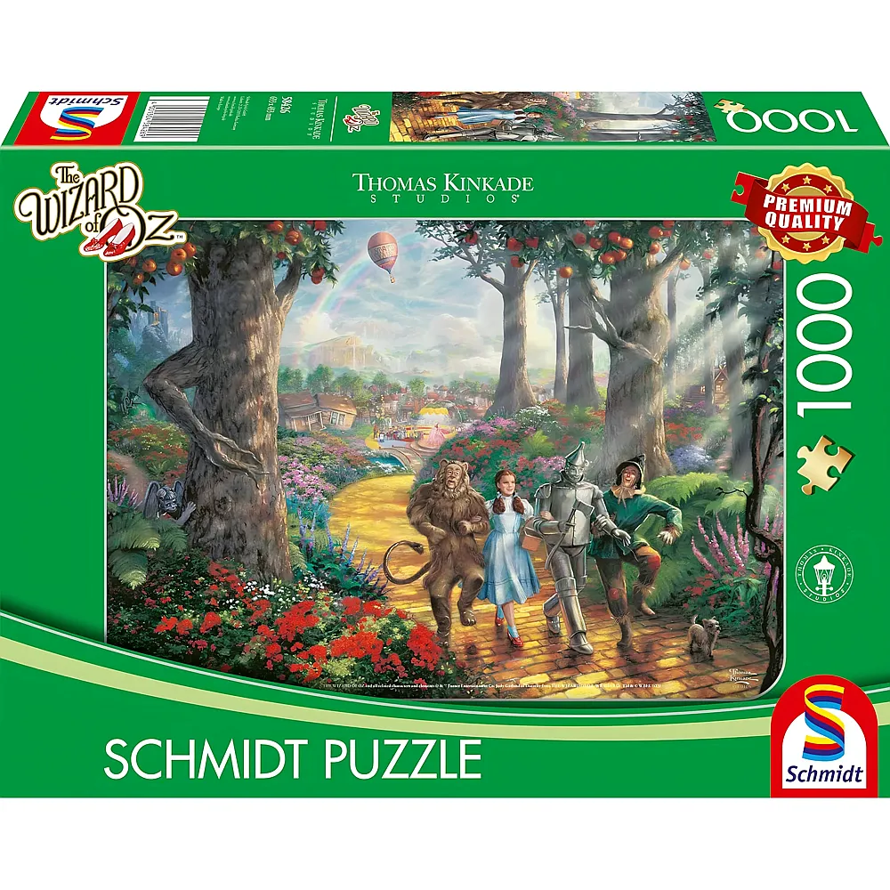 Schmidt Puzzle Thomas Kinkade Wizard of Oz Follow The Yellow Brick Road 1000Teile