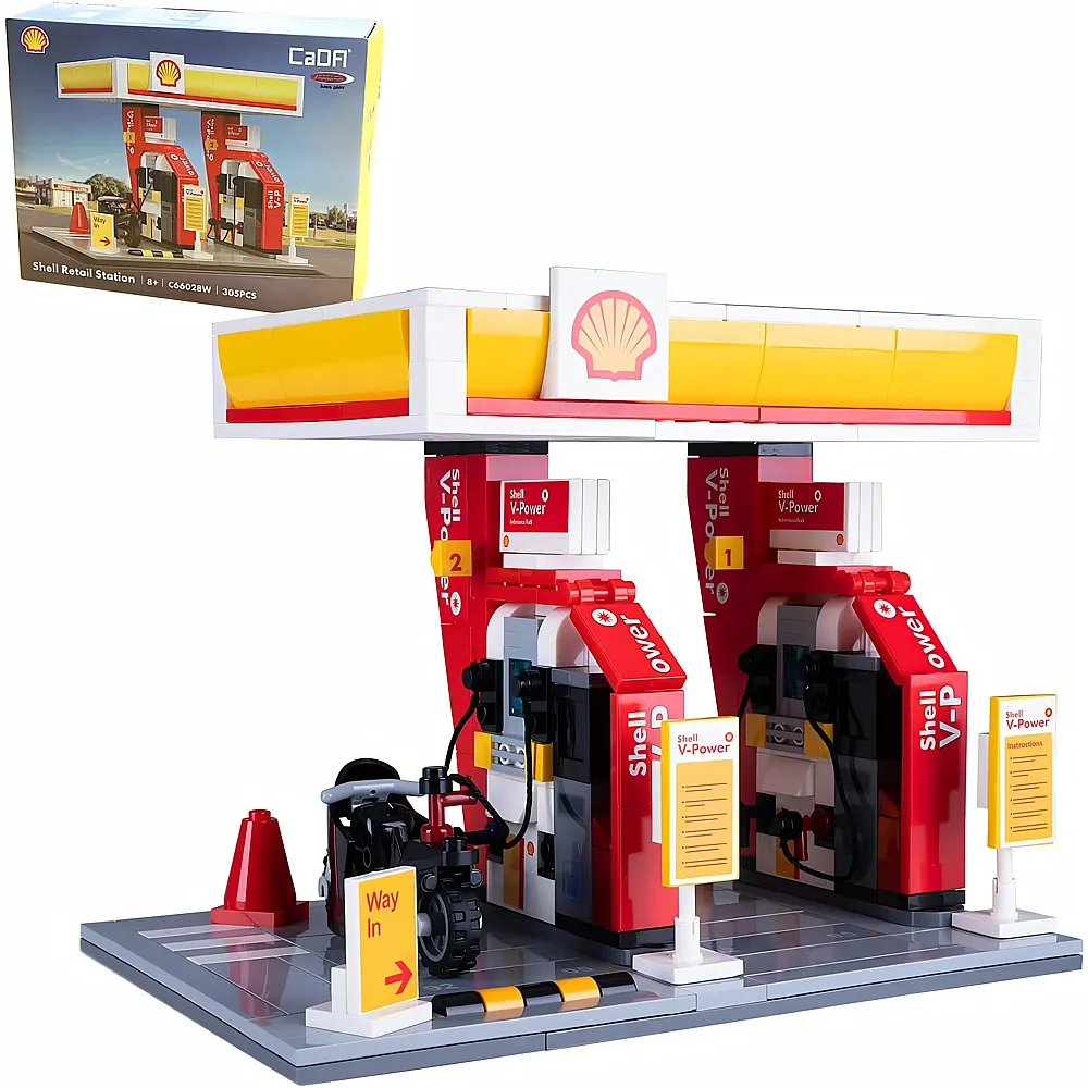 CaDa Shell Tankstelle - 305 Teile