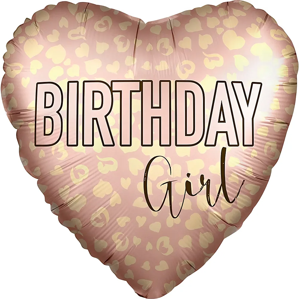 Procos Folienballon Birthday Girl - 45 cm - Folienballone