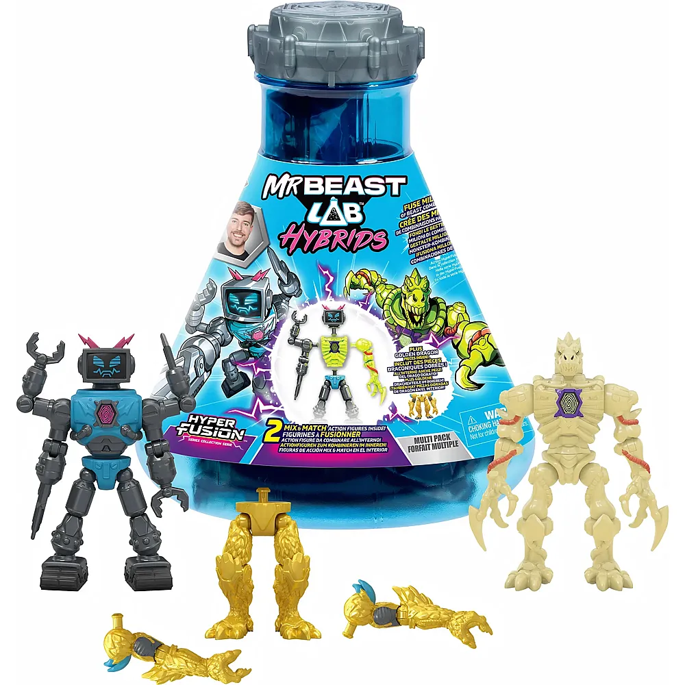 Moose Toys Mr Beast Lab Hybrids 2 St�ck 2-fach ass., 2 Hybrid-Figuren,
