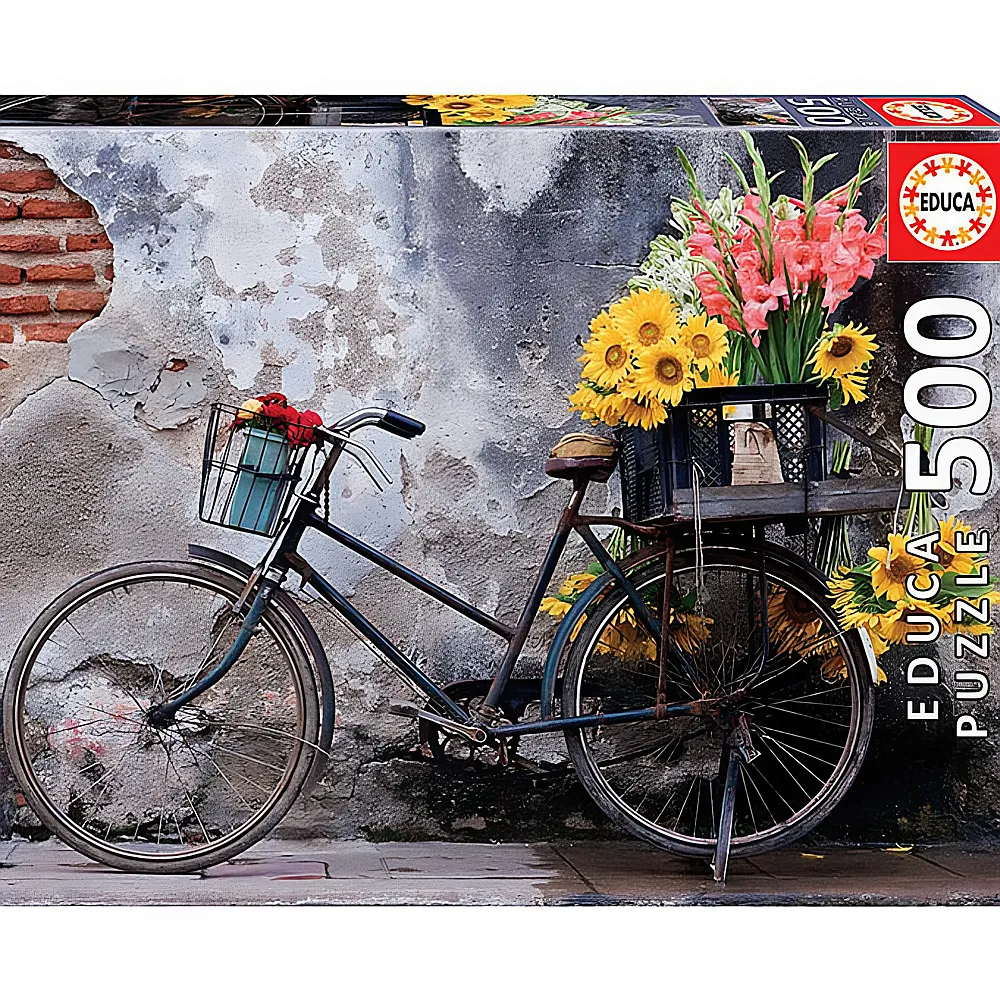 Educa Puzzle Bicycle with flowers 500Teile