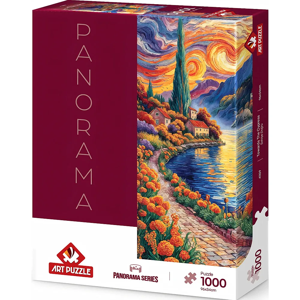 Art Puzzle Panorama Blick auf die Zypresse - 1000 Teile