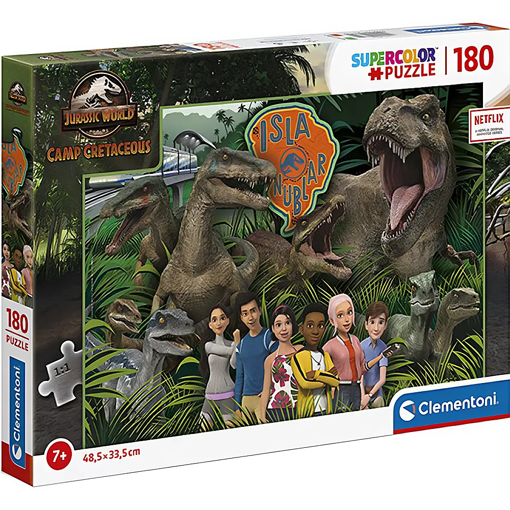 Clementoni Puzzle Supercolor Jurassic World Camp Cretaceous 2 180Teile | Puzzle 105-300 Teile