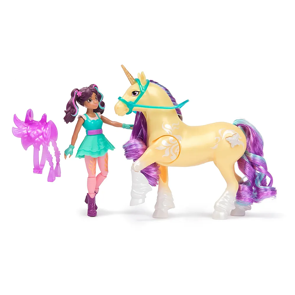Spin Master Unicorn Academy Ava und Pflanzen-Magie Leaf mit Lichtfunktion
