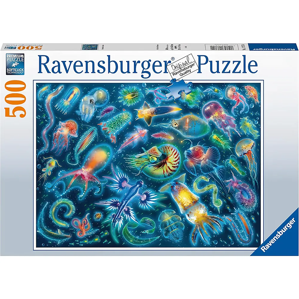 Ravensburger Puzzle Farbenfrohe Quallen 500Teile