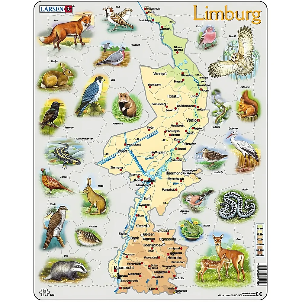 Larsen Puzzle Limburg - 60 Teile - Rahmenpuzzle