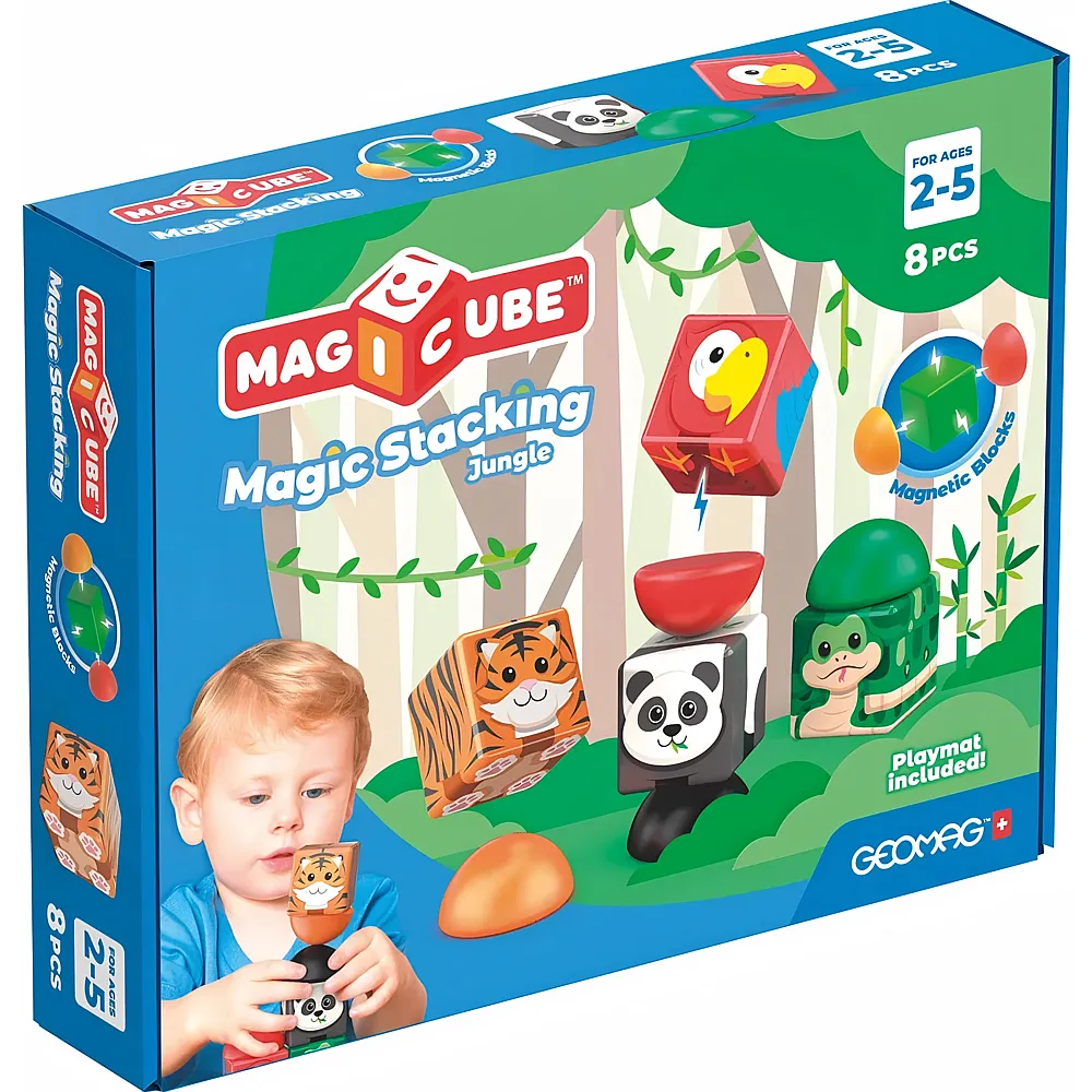 Geomag Magicube Blocks Stacking Jungle - 8 Teile