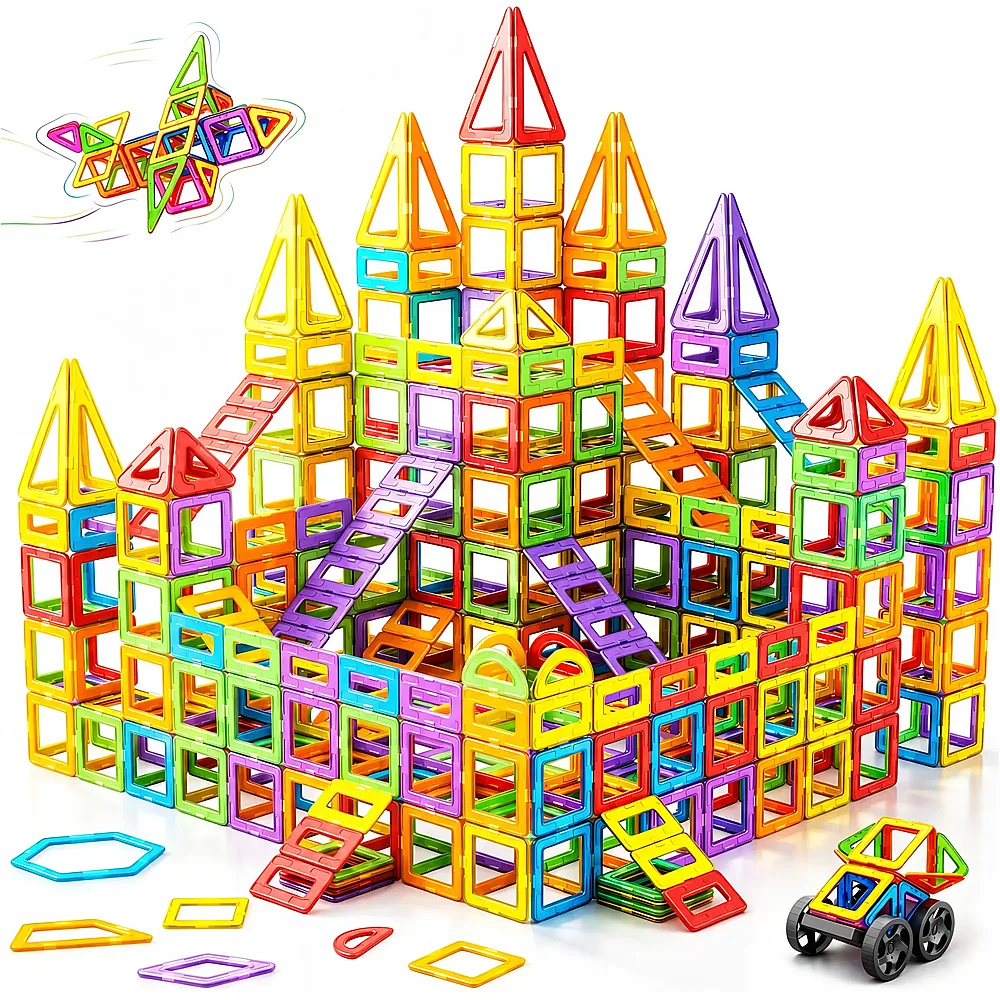 Wooblo Magnetische Bausteine - 136 Teile