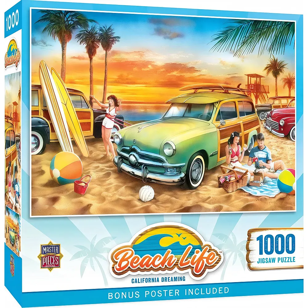 Master Pieces Puzzle Beach Life Strandleben - California Dreaming - 1000 Teile