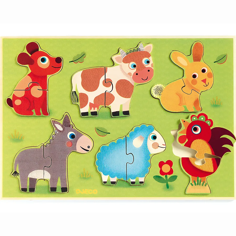Djeco Puzzle Coucou cow 12Teile | Holzpuzzle