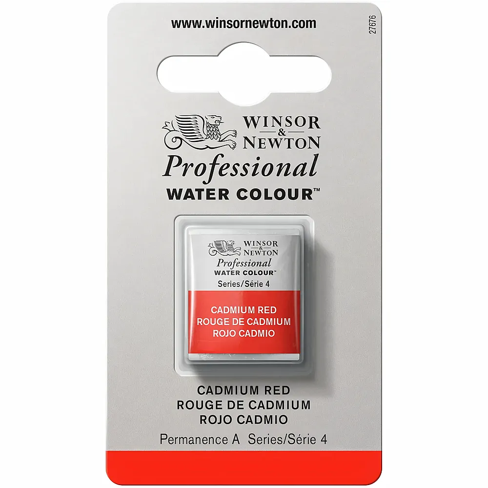 Winsor & Newton W&n Prof. Water Colour 1/2 Npfchen Kadmiumrot