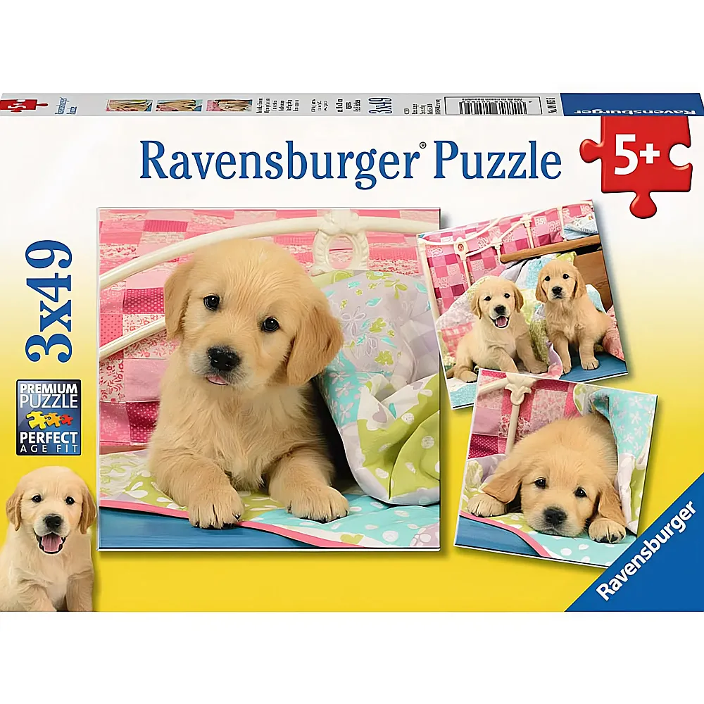 Ravensburger Puzzle Kuschelige Hndchen 3x49