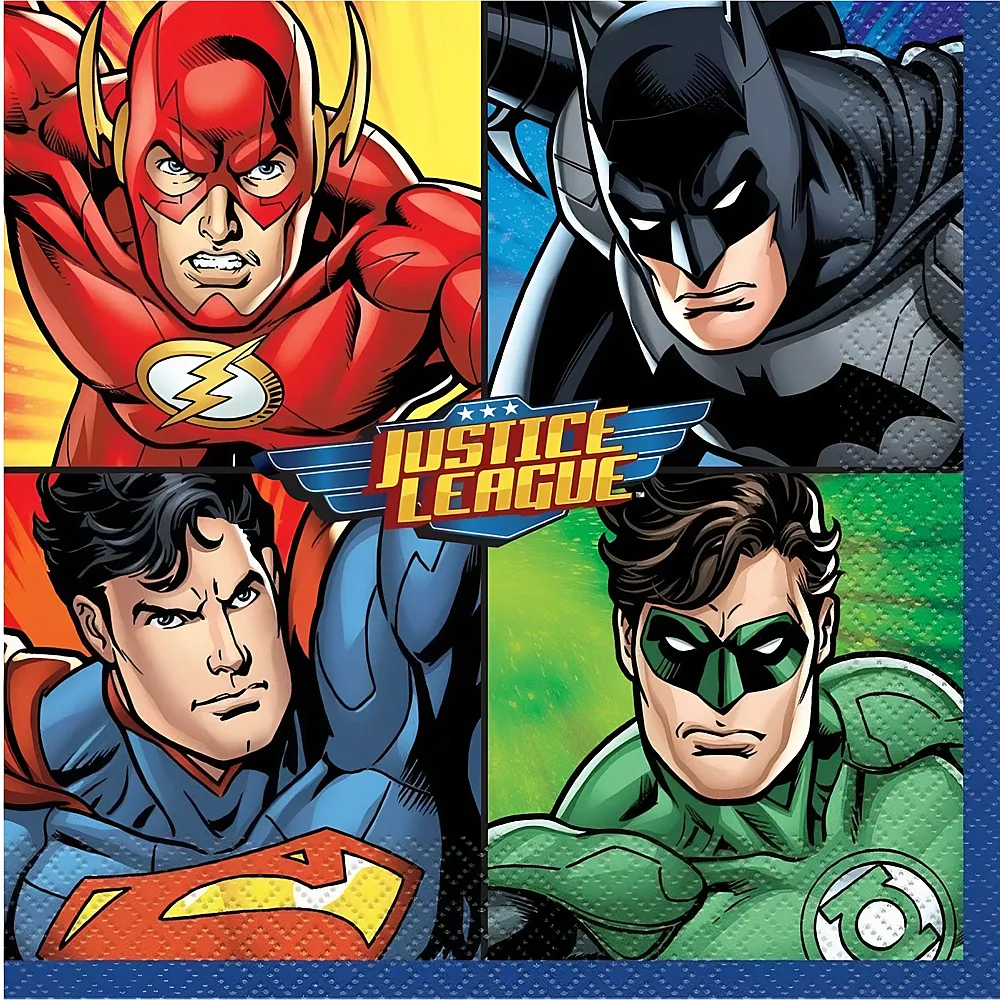 Unique Servietten mit Superhelden Justice League
