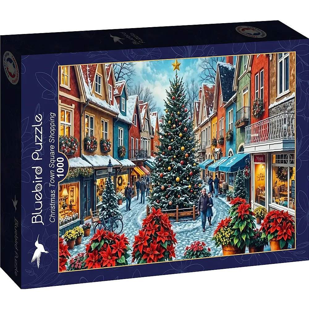 Bluebird Puzzle Christmas Town Square Shopping 1000Teile
