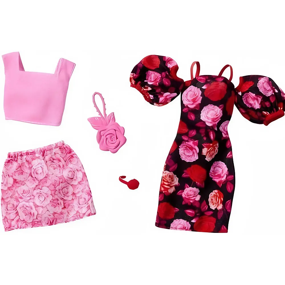 meinspielzeug - Barbie Fashions 2er-Pack Blumenkleid | Puppenkleider