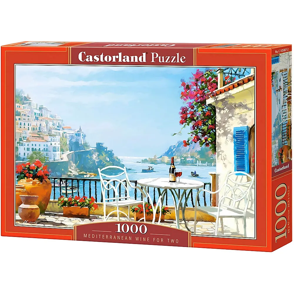 Castorland Puzzle Mediterraner Wein f�r zwei - 1000 Teile