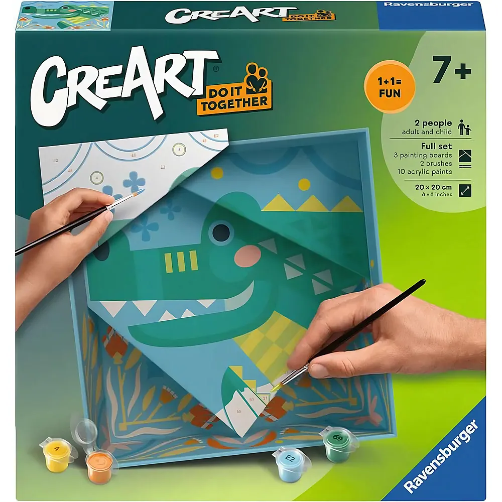Ravensburger CreArt Malen nach Zahlen Do it together - Krokodil