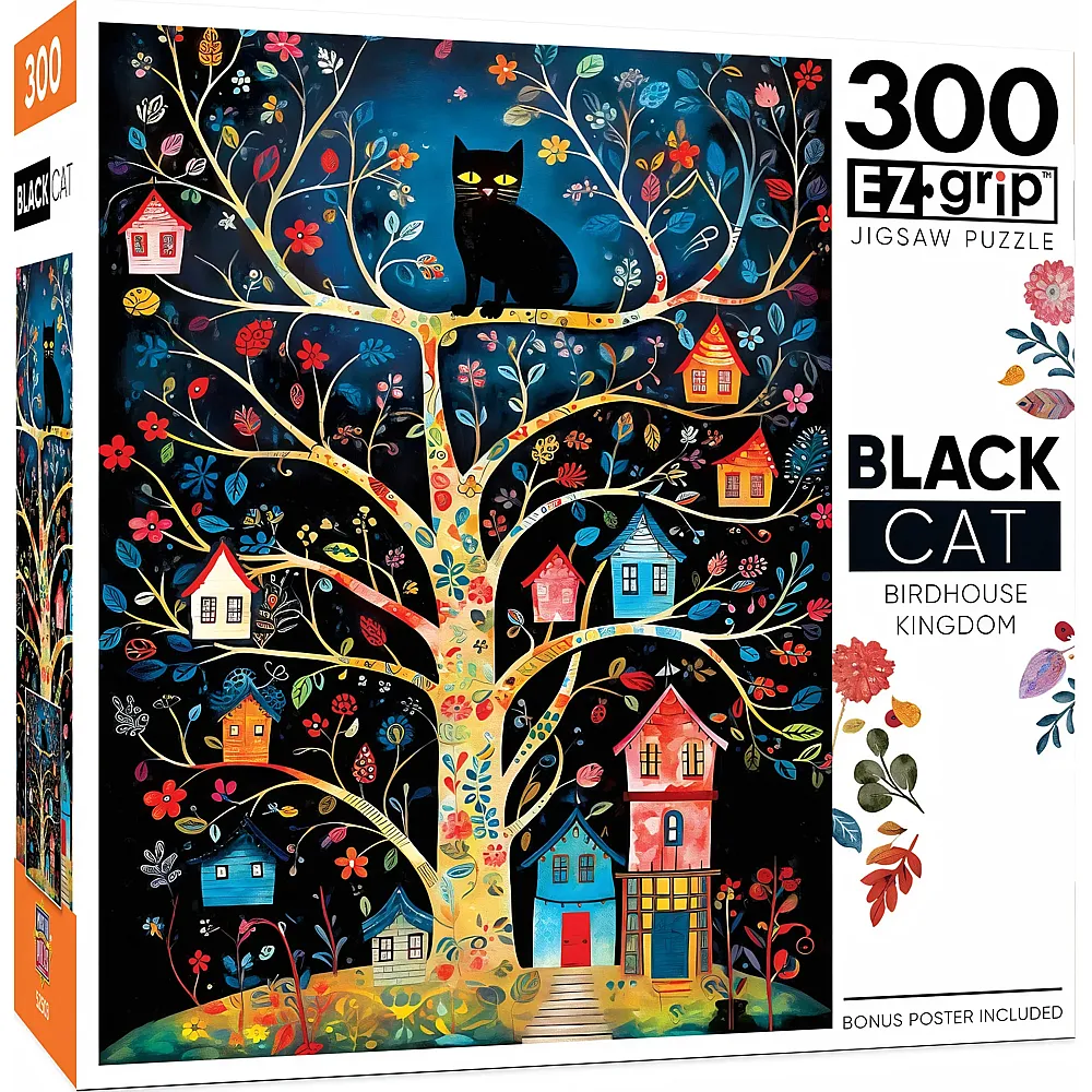 Master Pieces Puzzle Black Cats Birdhouse Kingdom - 300 Teile